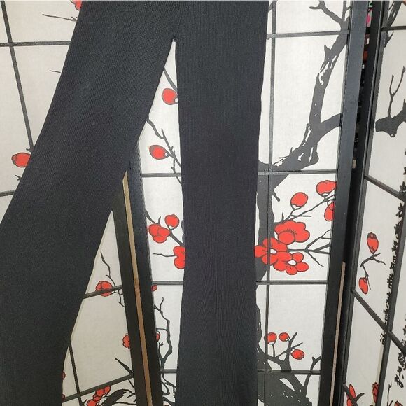 MAJE Pariso Flared-Leg High-Rise Stretch Ribbed-Knit Trousers - Picture 3 of 11